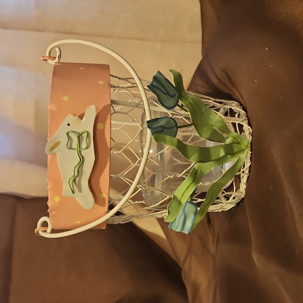 Wire Springtime Candle Holder